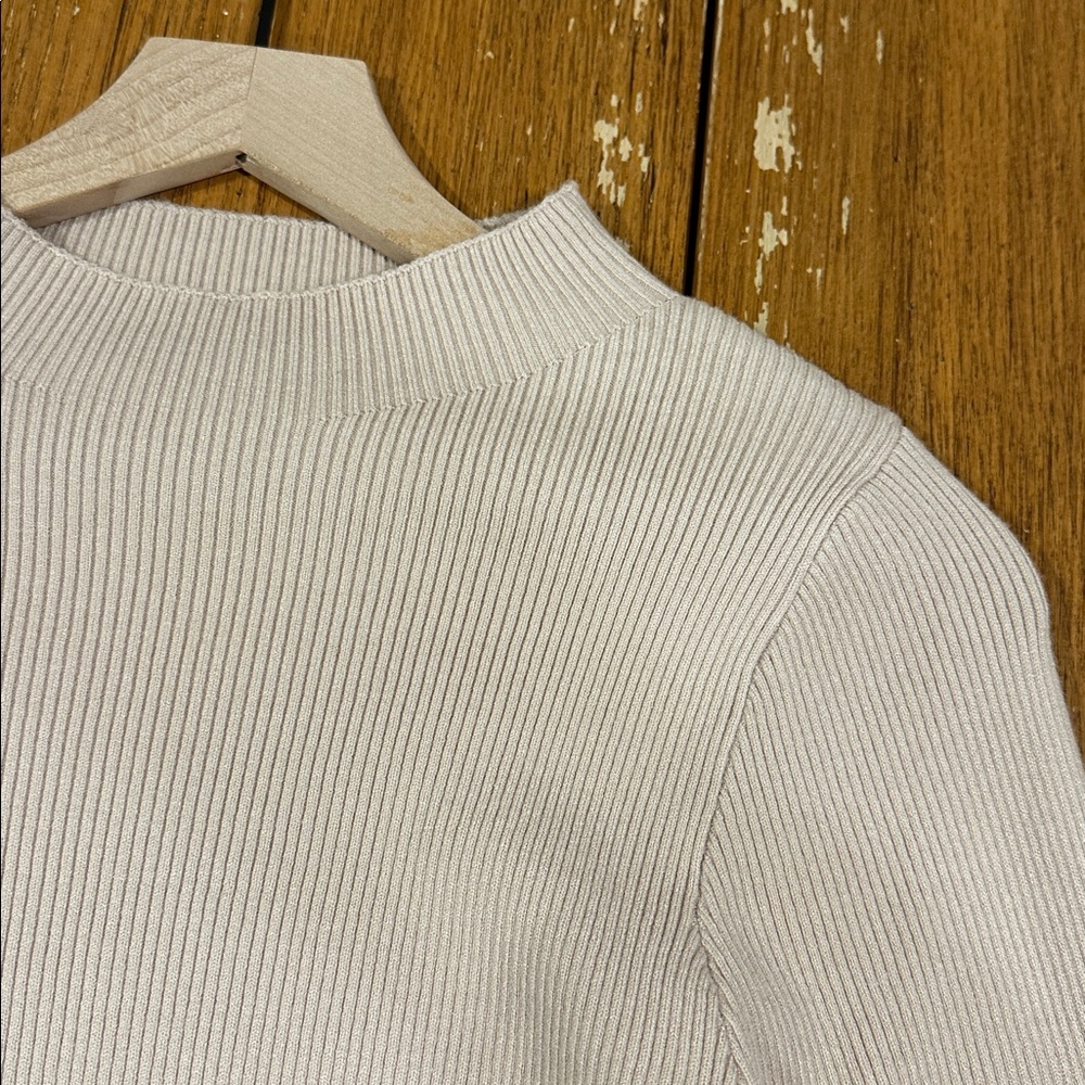ZESICA Light Tan Ribbed Dress - Picture 2 of 6